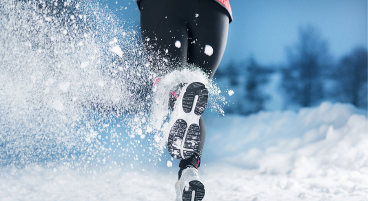 Woman stays active during the winter